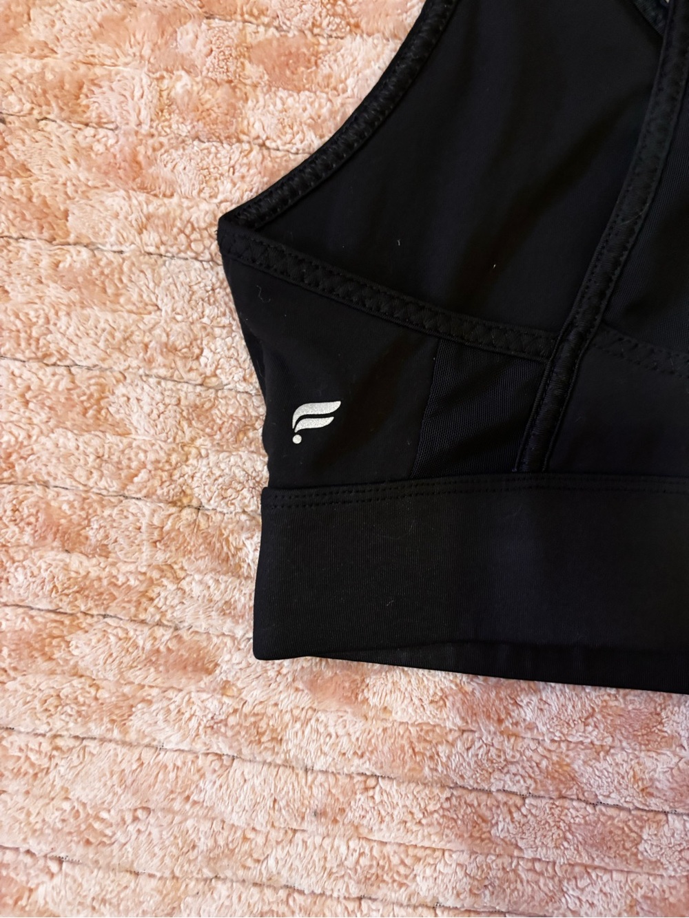 Fabletics Black Racerback Sports Bra - Picture 3 of 4